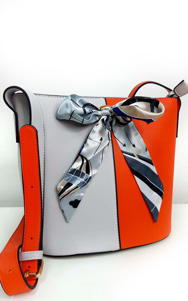 Cassie Two Tone Ribbon Handbag Thumbnail