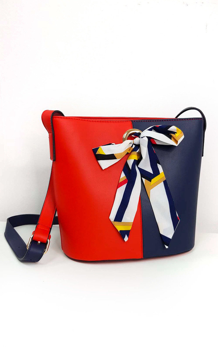 Cassie Two Tone Ribbon Handbag Thumbnail