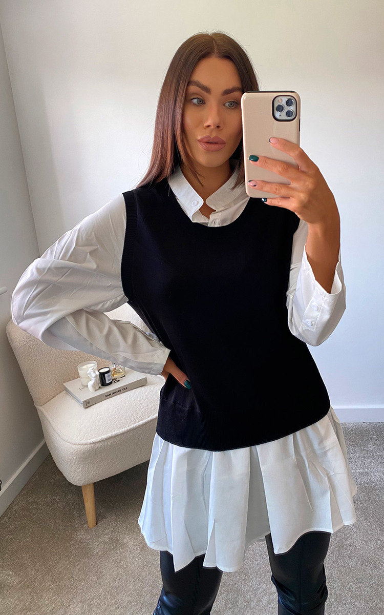 Cecilia 2 in 1 Knitted Sweater Shirt Thumbnail Cecilia 2 in 1 Knitted Sweater Shirt Thumbnail
