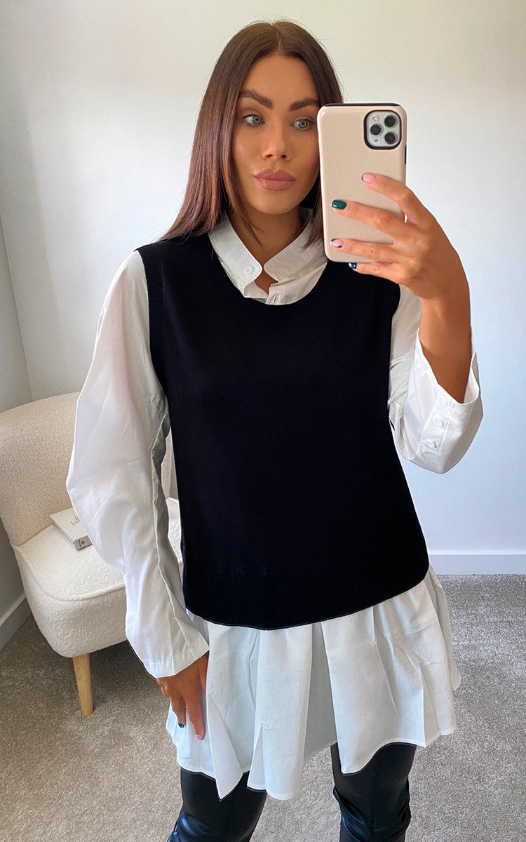 Cecilia 2 in 1 Knitted Sweater Shirt Cecilia 2 in 1 Knitted Sweater Shirt
