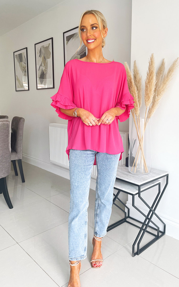 Cecilia Ruffle Shoulder Blouse Thumbnail Cecilia Ruffle Shoulder Blouse Thumbnail