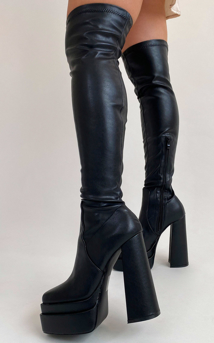 Celeste Block Heel Knee High Boots Thumbnail Celeste Block Heel Knee High Boots Thumbnail