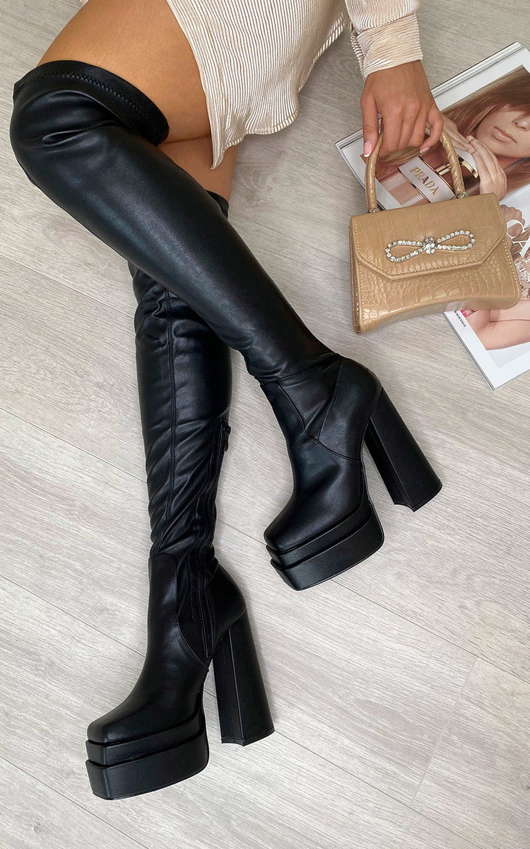 Celeste Block Heel Knee High Boots