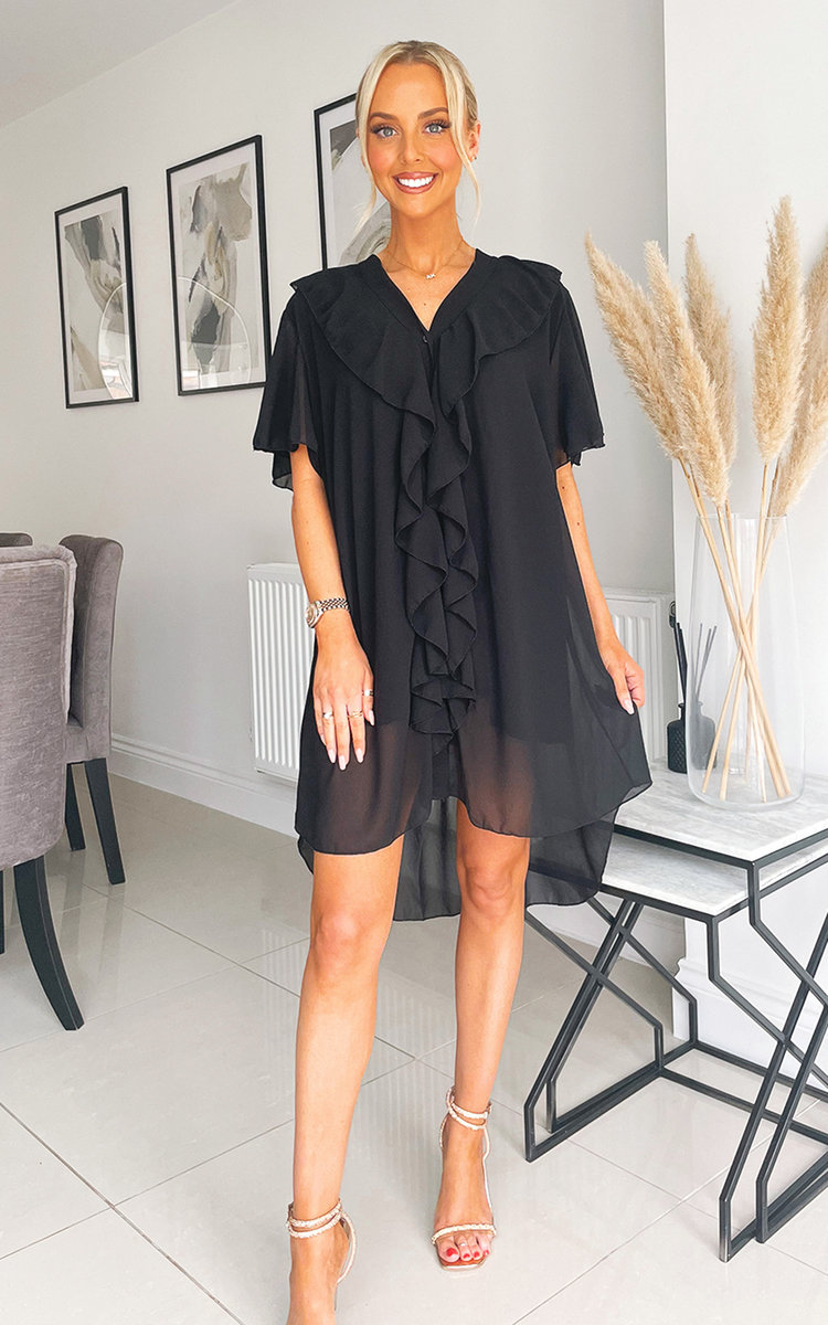 Celeste Ruffle Design Mini Dress Celeste Ruffle Design Mini Dress