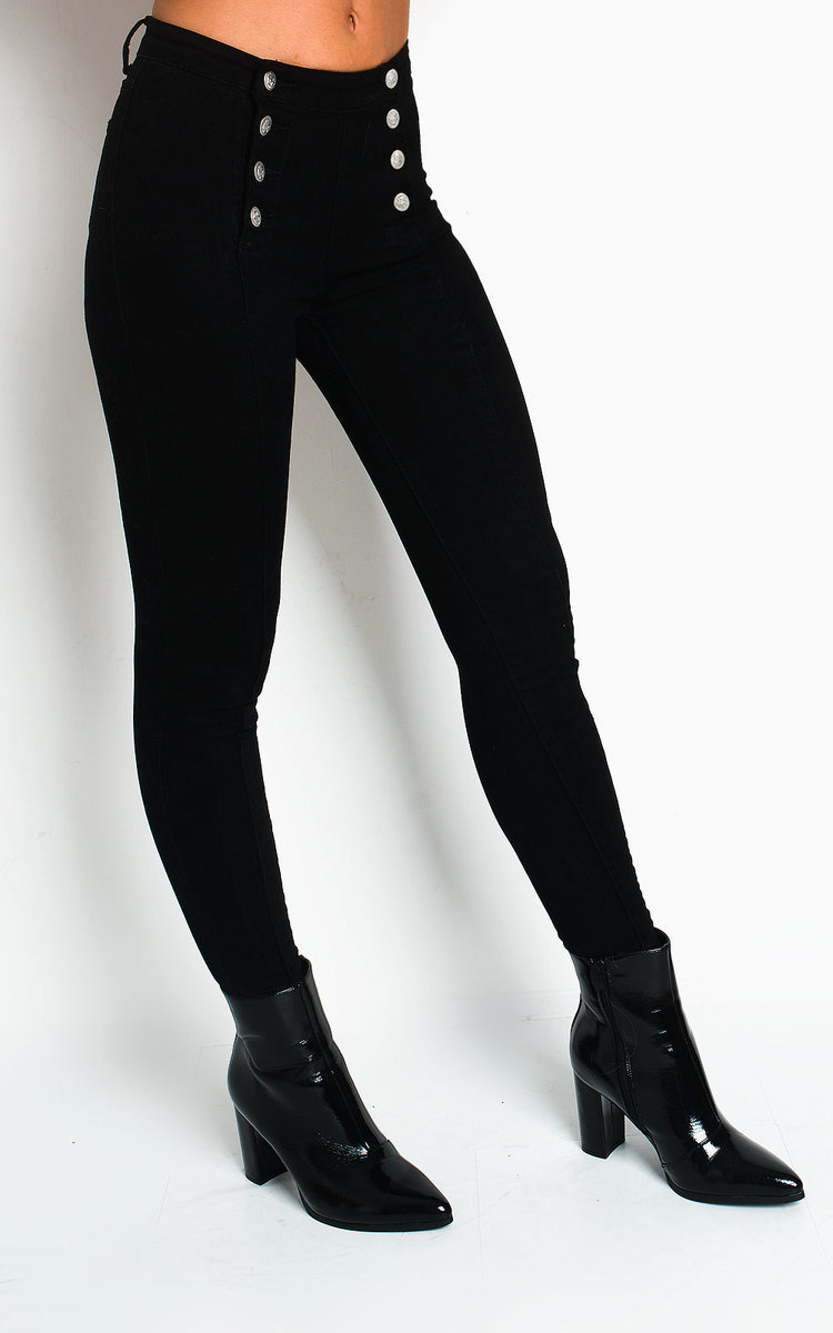 Charlie Double Button detail Denim Jeans Thumbnail Charlie Double Button detail Denim Jeans Thumbnail