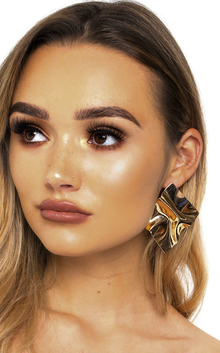 Charlotte Metallic Shine Statement Earrings Charlotte Metallic Shine Statement Earrings