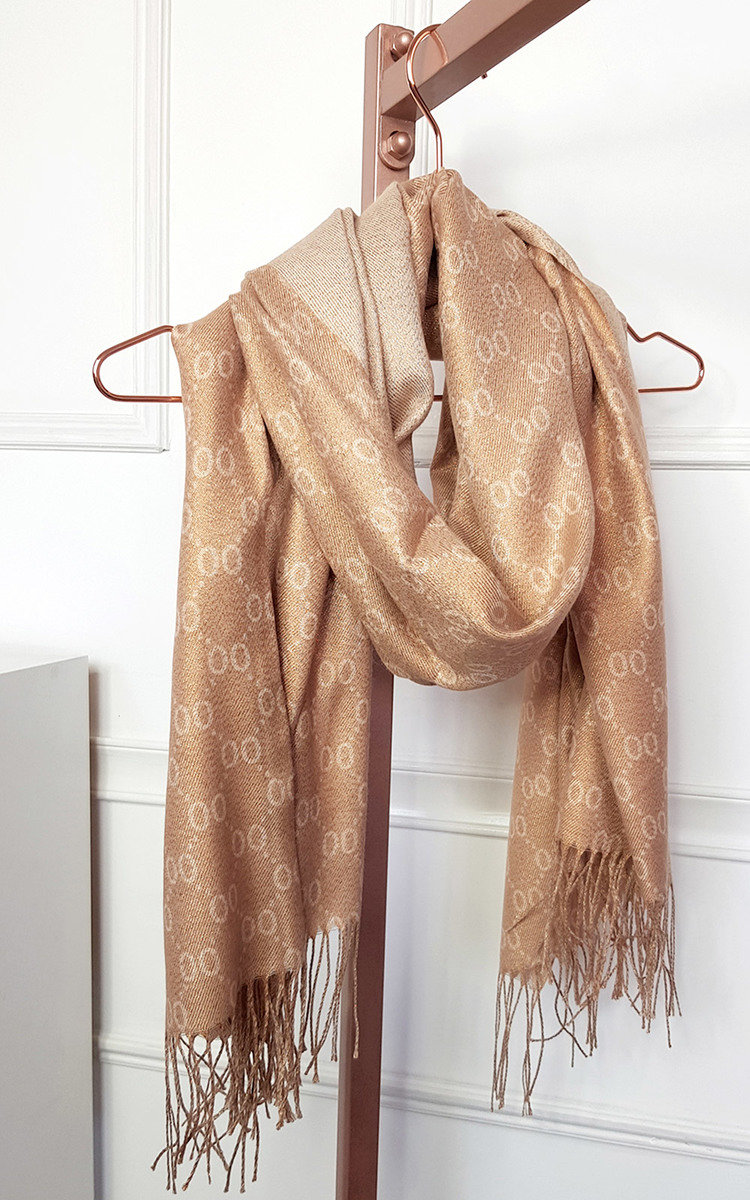 Chelsea Printed Scarf with Tassel Edge