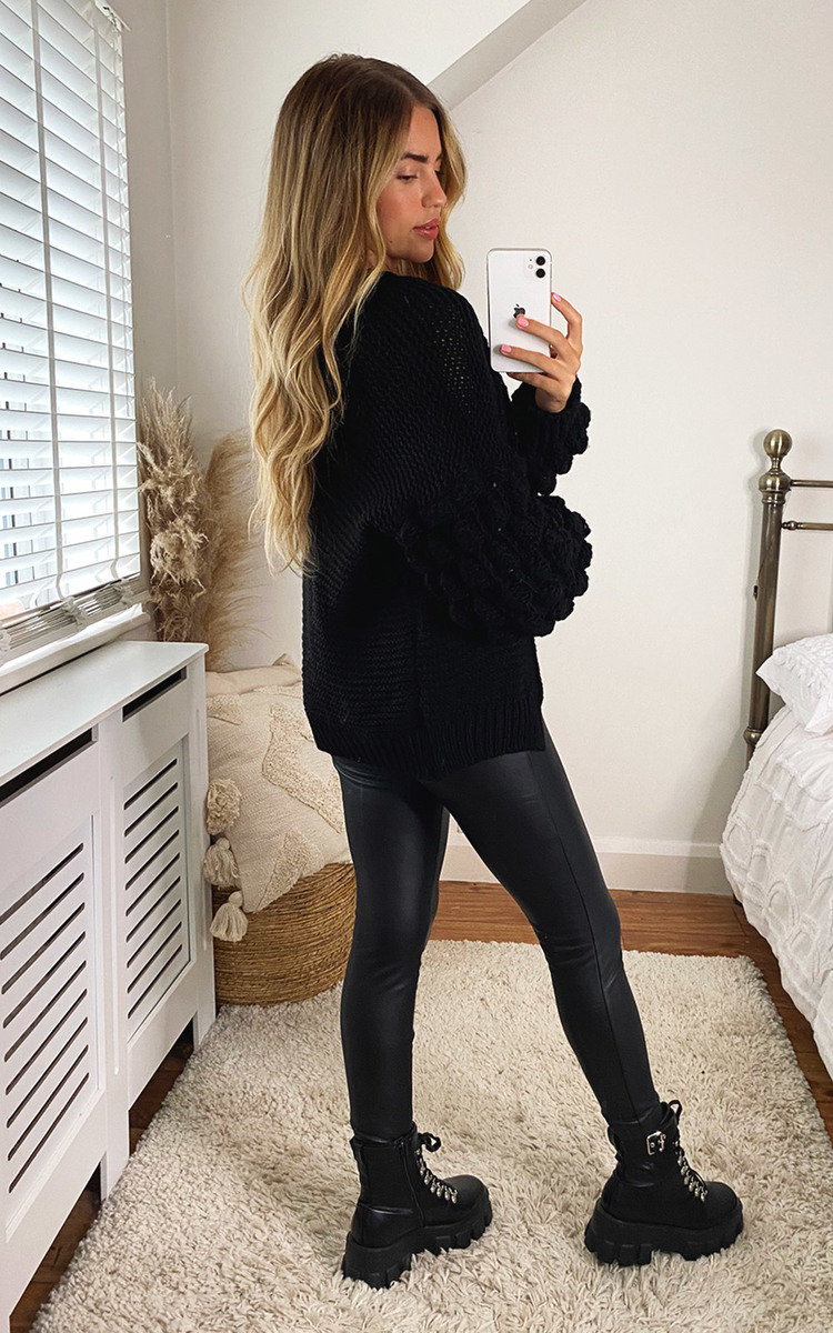 Cher Puff Sleeve Knitted Cardigan Thumbnail Cher Puff Sleeve Knitted Cardigan Thumbnail