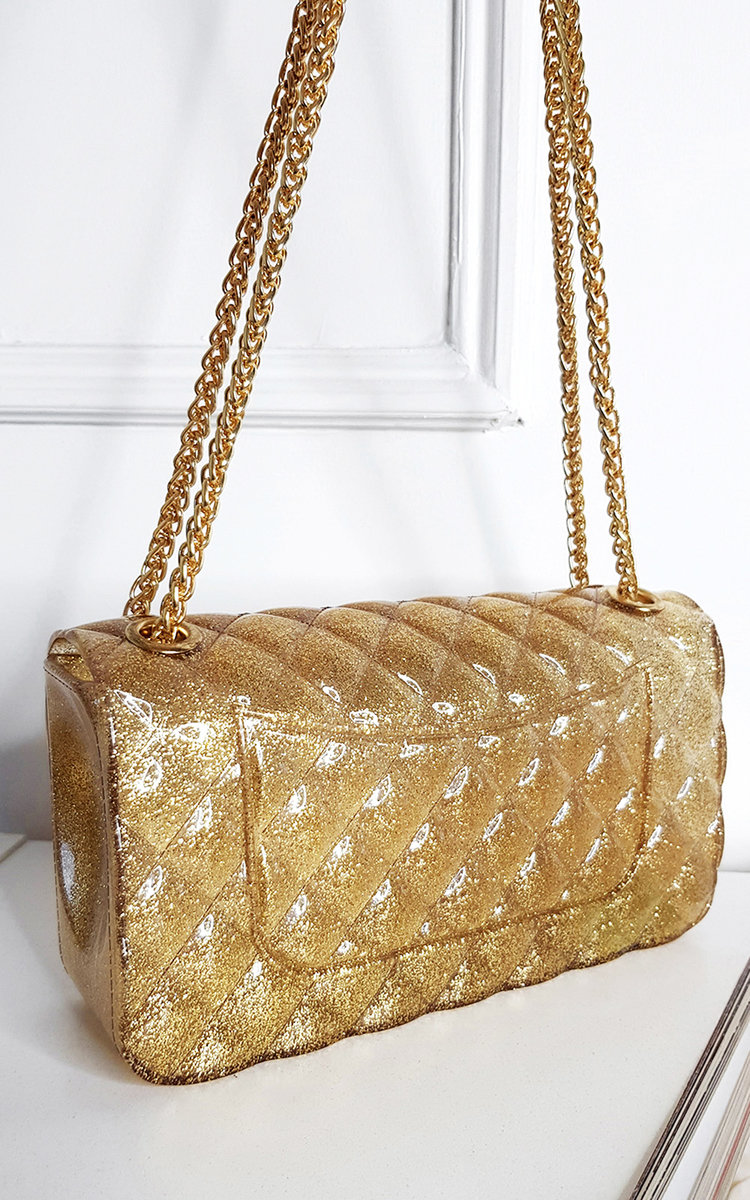 Cheryl Padded Fold Over Bag with Chain Strap Thumbnail Cheryl Padded Fold Over Bag with Chain Strap Thumbnail