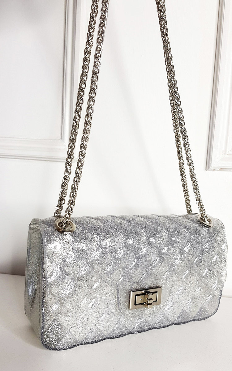Cheryl Padded Fold Over Bag with Chain Strap Cheryl Padded Fold Over Bag with Chain Strap