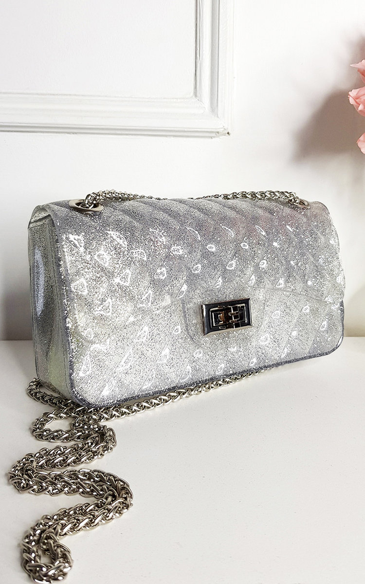 Cheryl Padded Fold Over Bag with Chain Strap Thumbnail Cheryl Padded Fold Over Bag with Chain Strap Thumbnail