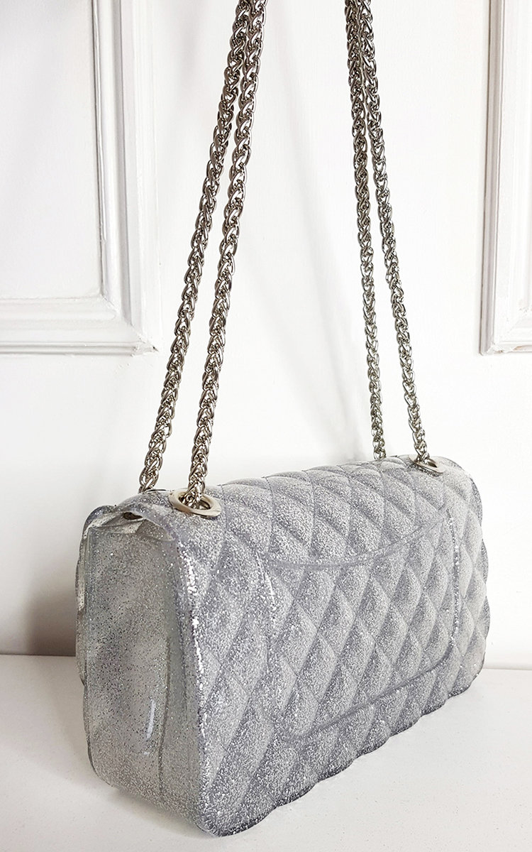 Cheryl Padded Fold Over Bag with Chain Strap Thumbnail Cheryl Padded Fold Over Bag with Chain Strap Thumbnail
