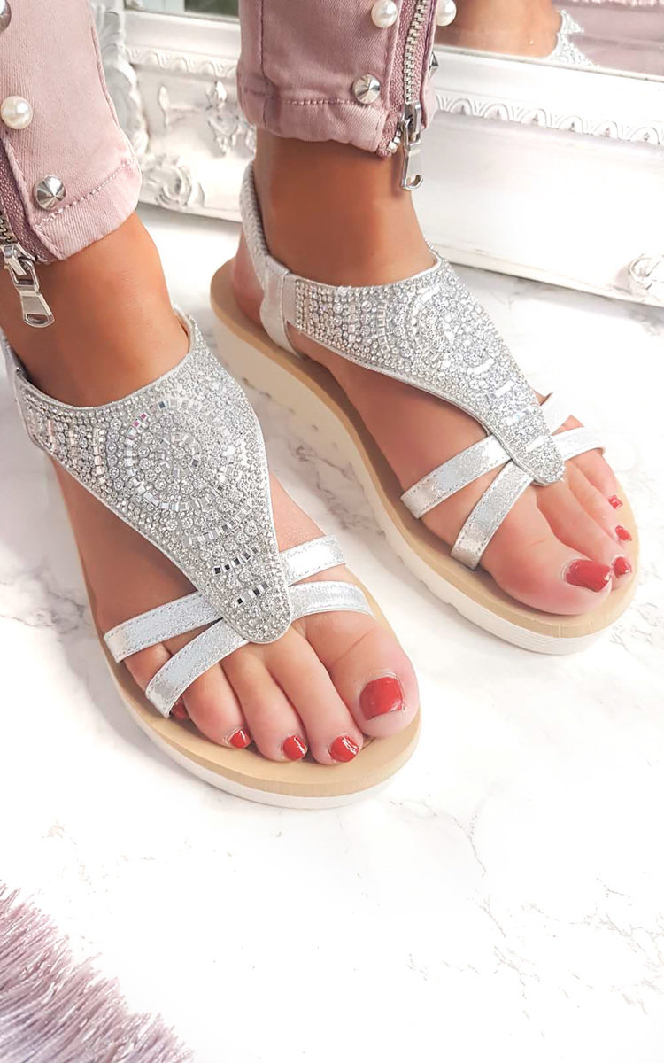 Chloe Diamante Embellished Sandals 