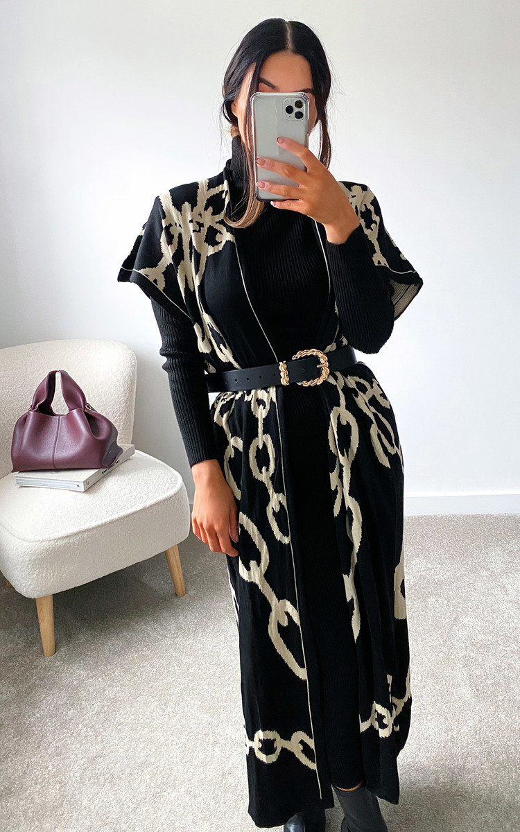 Ciara Sleeveless Longline Cardigan & Dress Co-Ord