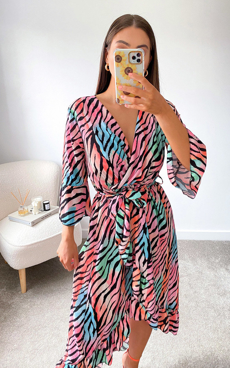 Cindi Printed Midi Dress Thumbnail