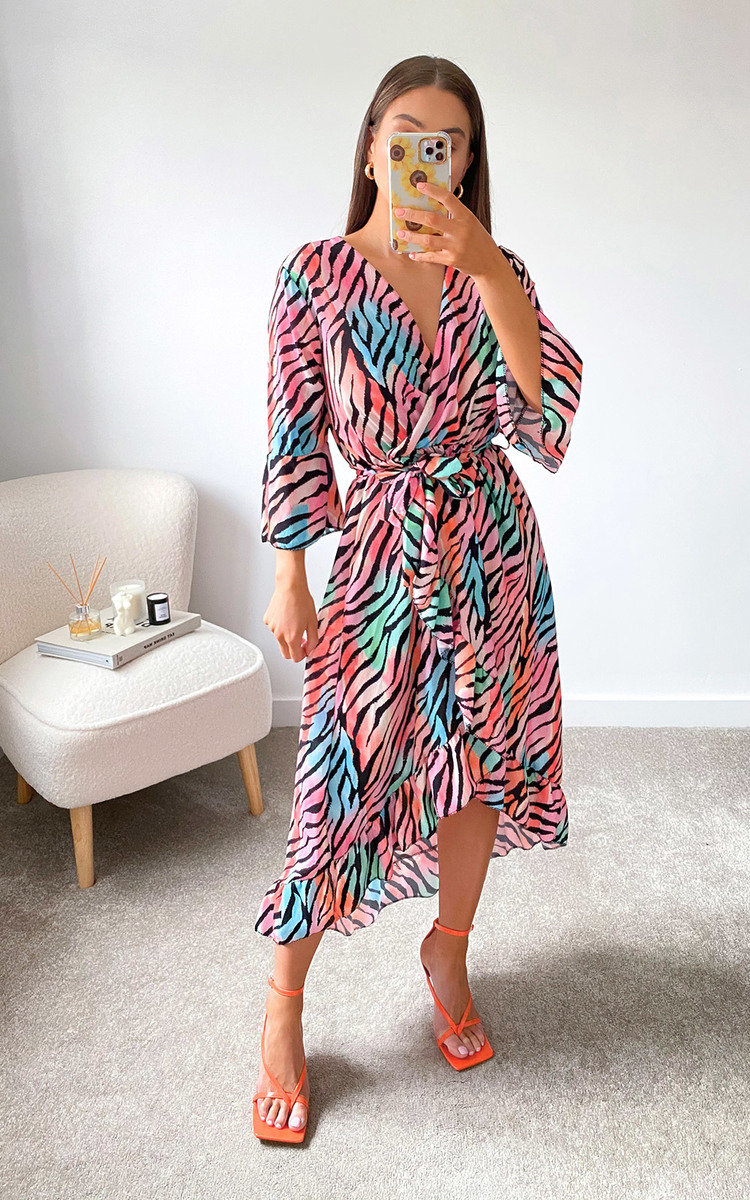 Cindi Printed Midi Dress Thumbnail