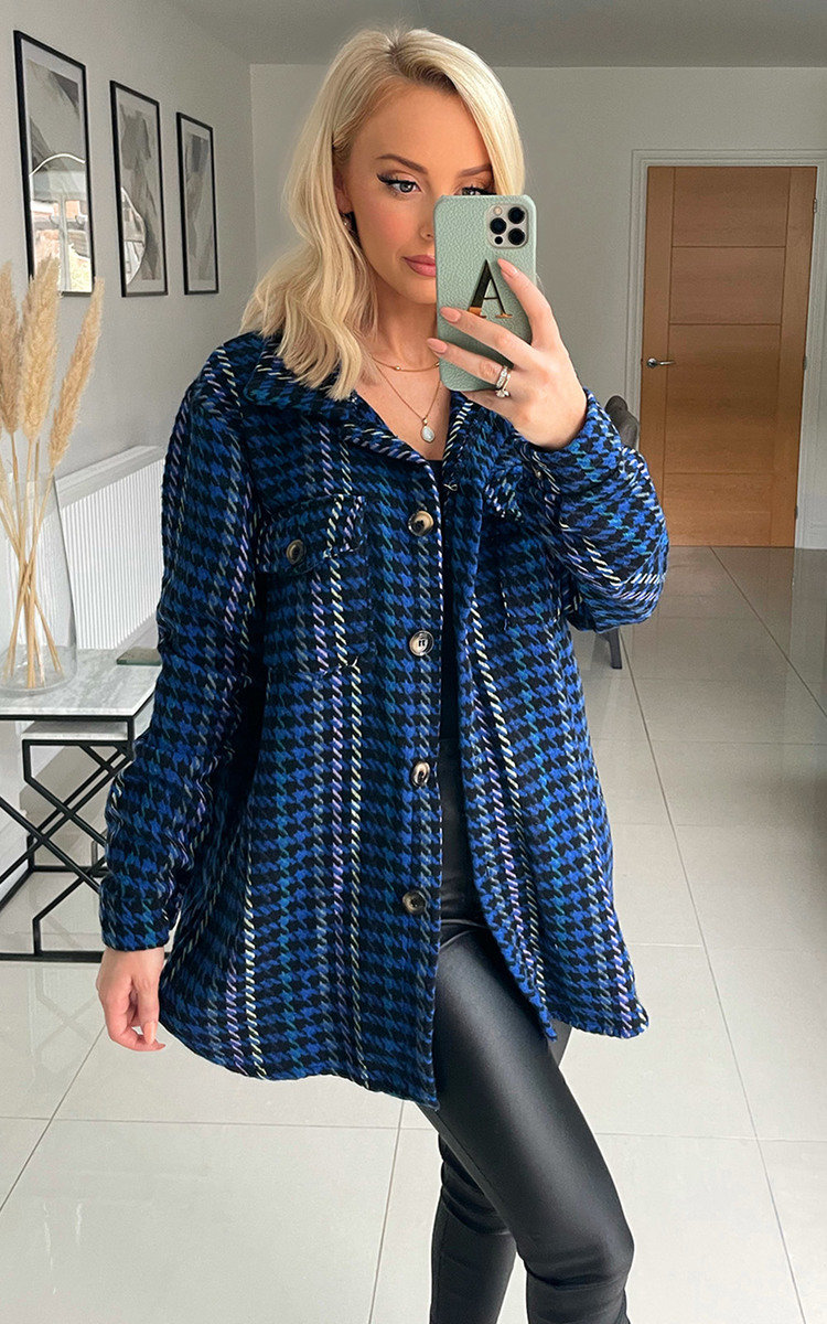 Cindy Dogtooth Button Down Shacket Cindy Dogtooth Button Down Shacket