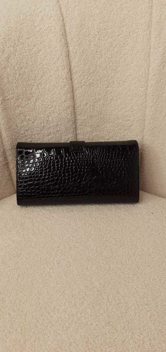 Clara Faux Leather Croc Print Buckle Purse Thumbnail