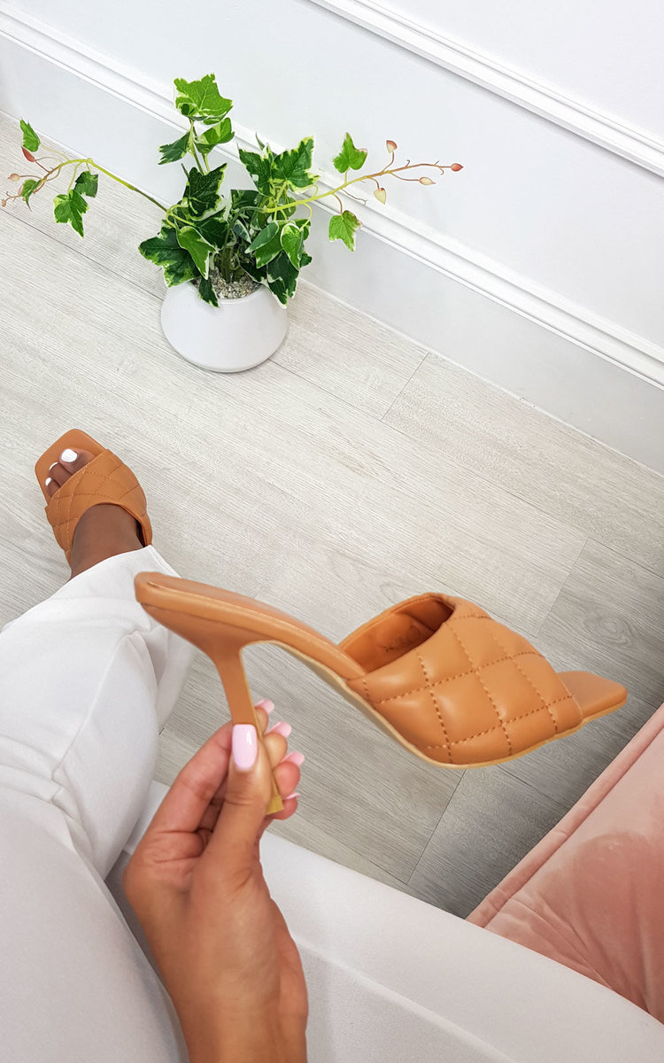 Clarisse Quilted Mule Heels Thumbnail