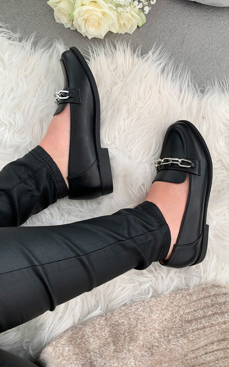 Gracelyn Faux Leather Loafer Flats Thumbnail Gracelyn Faux Leather Loafer Flats Thumbnail