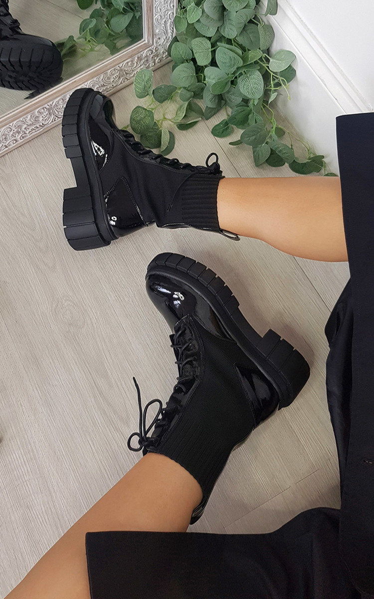 Collette Mid Calf Lace Up Chunky Boot Thumbnail Collette Mid Calf Lace Up Chunky Boot Thumbnail