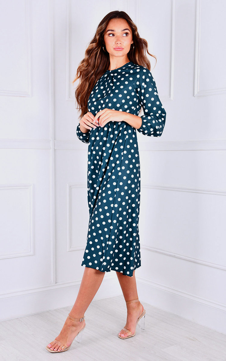 Cora Printed Midi Dress Thumbnail