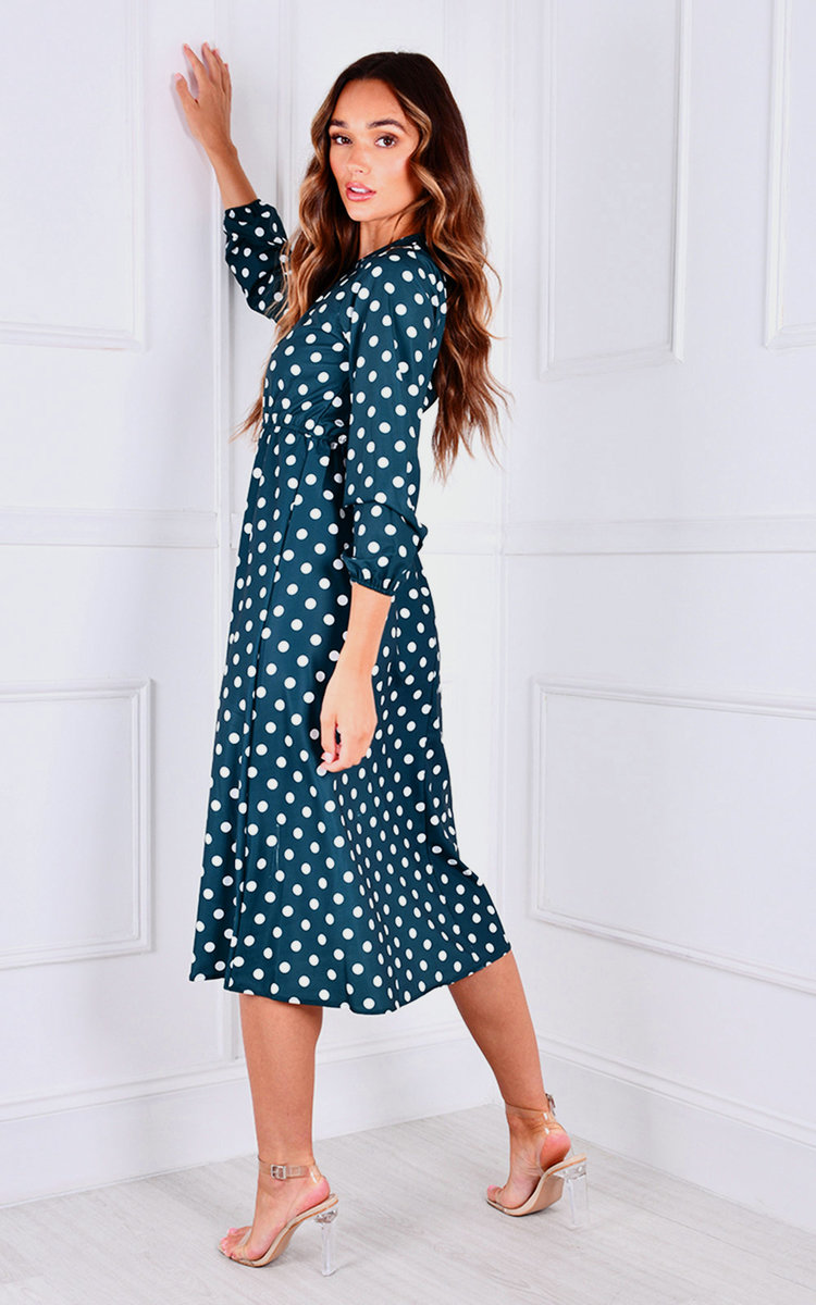 Cora Printed Midi Dress Thumbnail