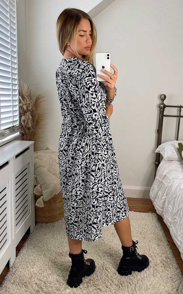 Corale Printed Midi Shirt Dress Thumbnail