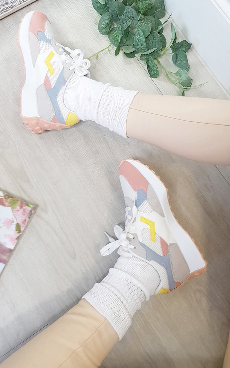 Courtney Chunky Trainers with Panel Detail Courtney Chunky Trainers with Panel Detail