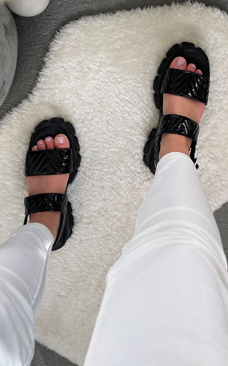 Cyrell Quilted Chunky Sandals Thumbnail Cyrell Quilted Chunky Sandals Thumbnail