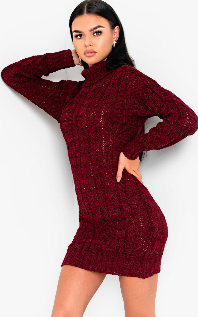 Daffney Chunky Knit Long Sleeved Jumper Dress