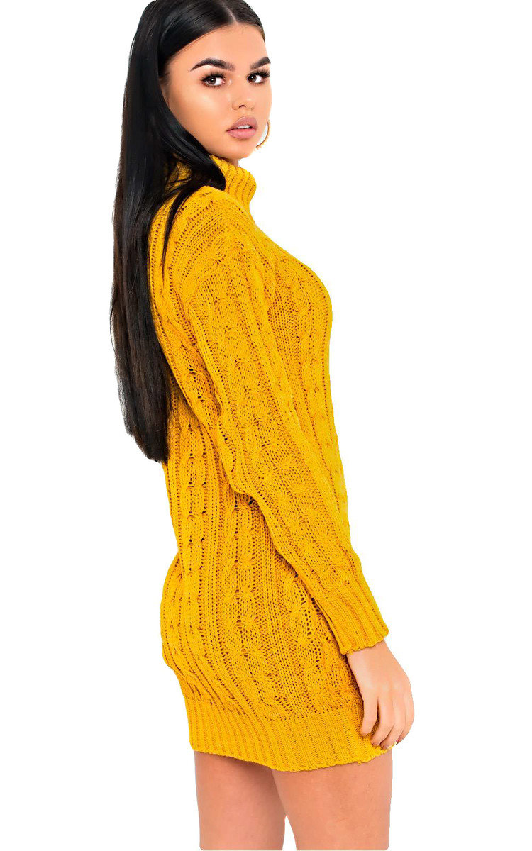 mustard yellow jumper dress