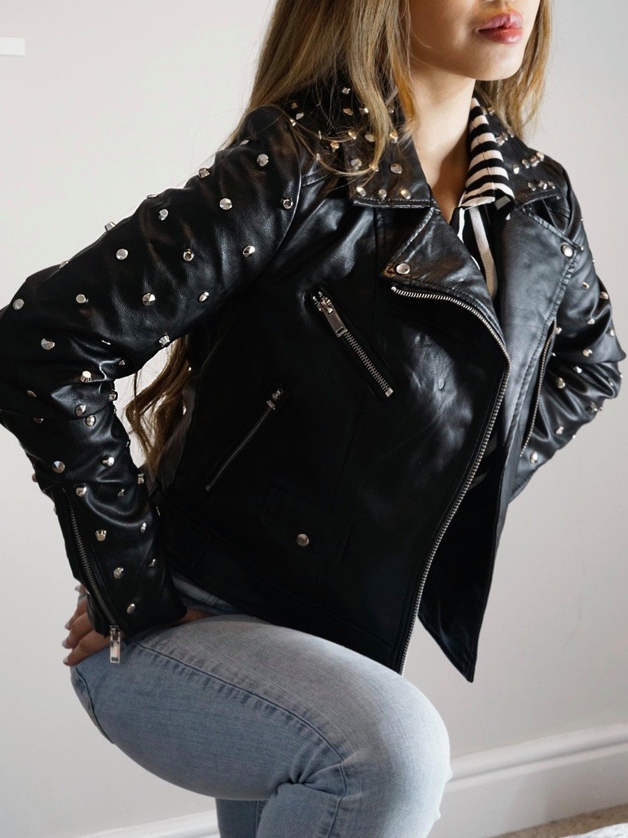 Daina Faux Leather Jacket Thumbnail