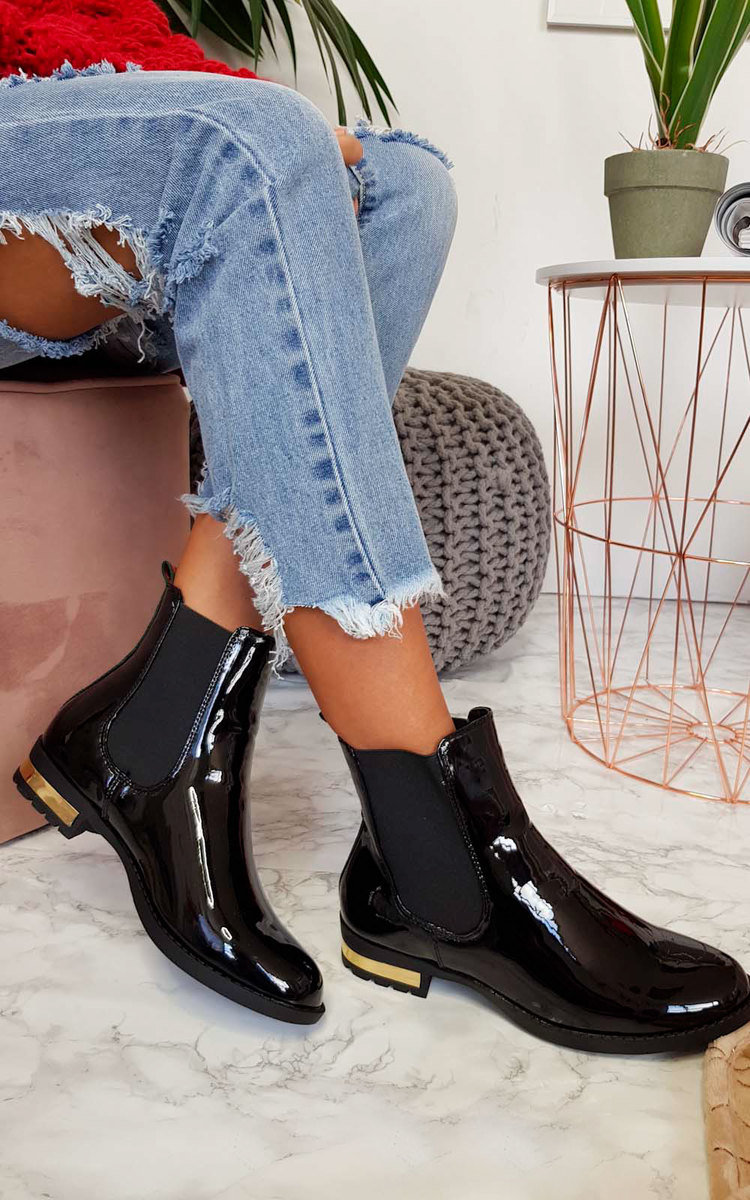 Daina Patent Ankle Boots Thumbnail