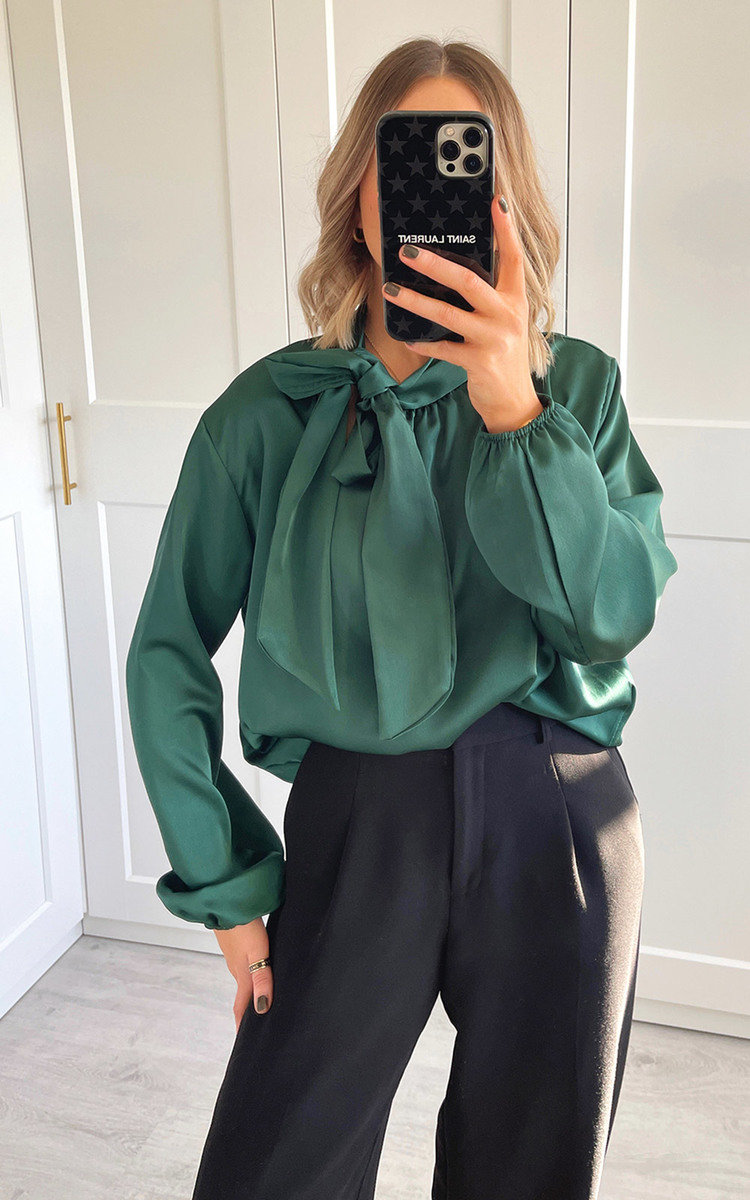 Daisy High Neck Tie Blouse Thumbnail Daisy High Neck Tie Blouse Thumbnail