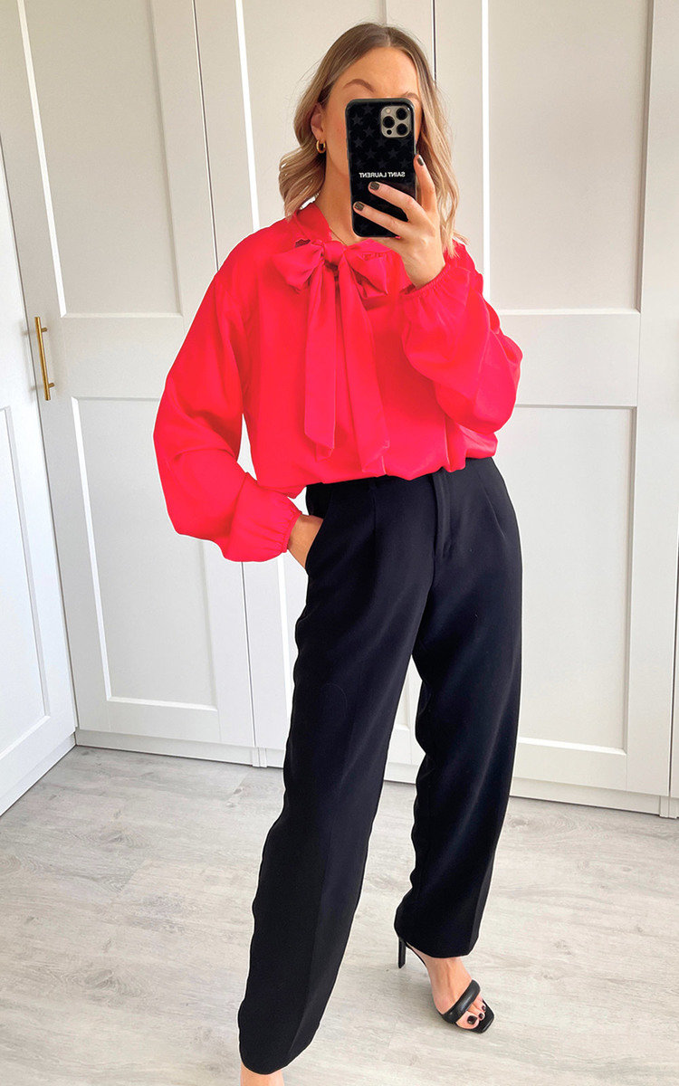 Daisy High Neck Tie Blouse Daisy High Neck Tie Blouse