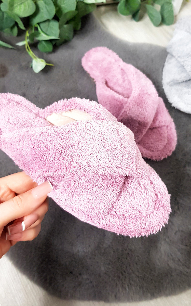 Daisy Teddy Fleece Slider Slippers Daisy Teddy Fleece Slider Slippers