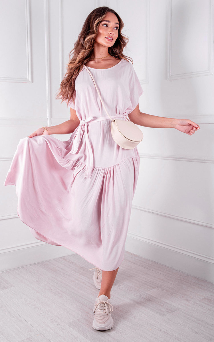 Dalla Belted Oversized Midi Dress Dalla Belted Oversized Midi Dress