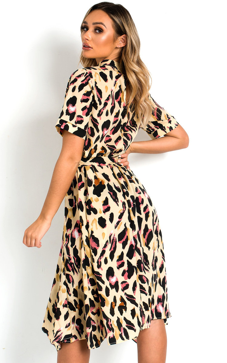 Danica Printed Frill Chiffon Dress