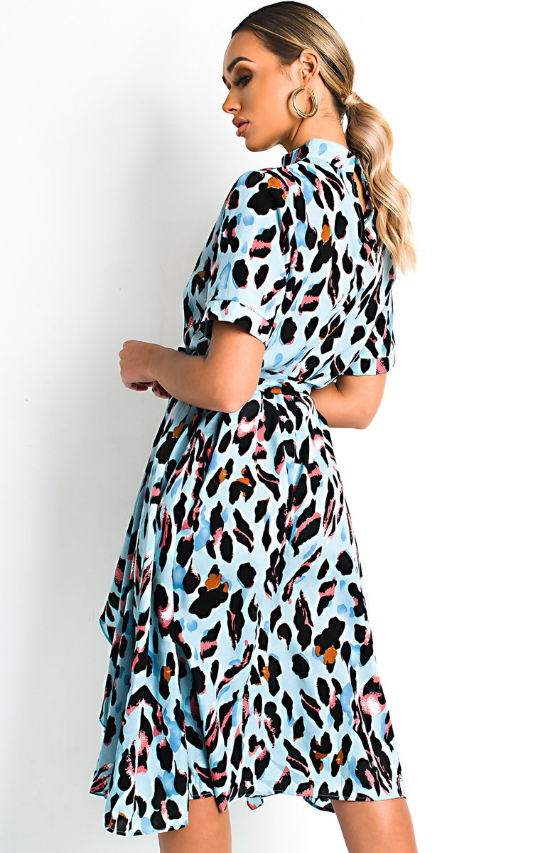 Danica Printed Frill Chiffon Dress