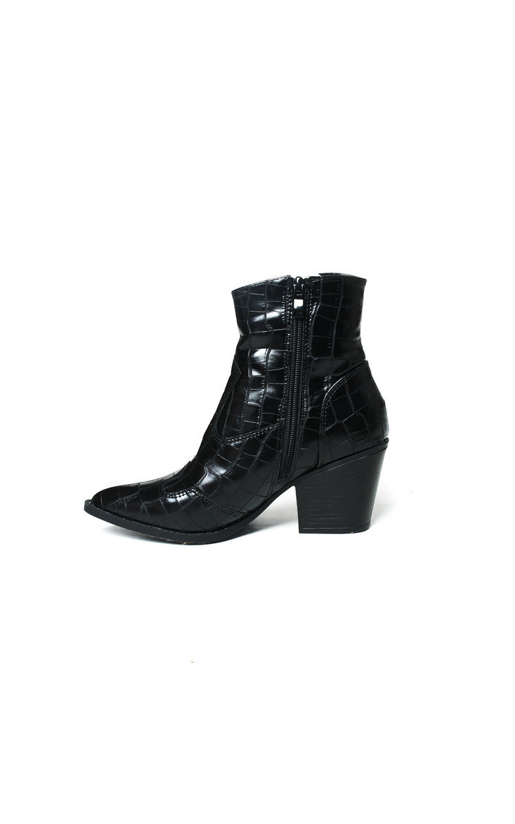 Danni Cowboy Block Heel Ankle Boots