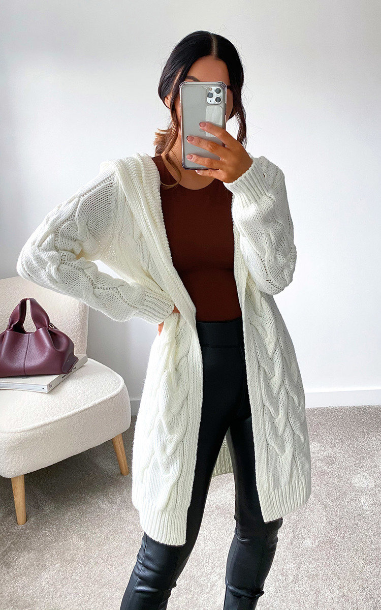 Davina Cable Knit Cardigan Thumbnail Davina Cable Knit Cardigan Thumbnail