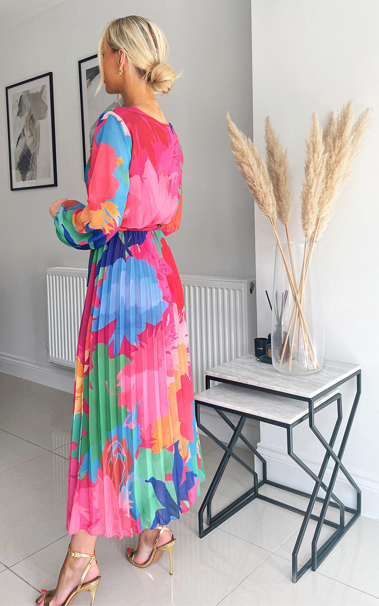 Delilah Pleated Wrap Front Maxi Dress Thumbnail Delilah Pleated Wrap Front Maxi Dress Thumbnail