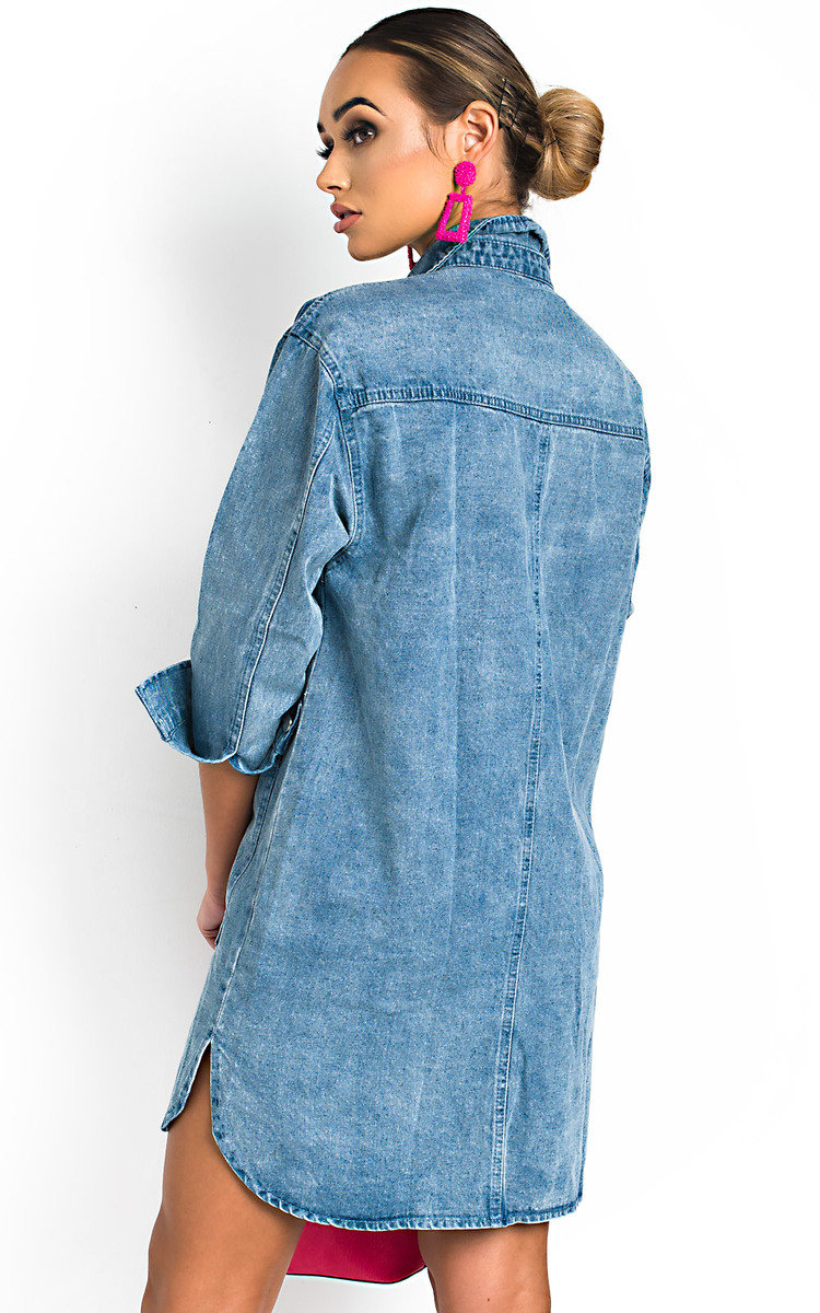 Demi Button Up Oversized Denim Dress Thumbnail Demi Button Up Oversized Denim Dress Thumbnail