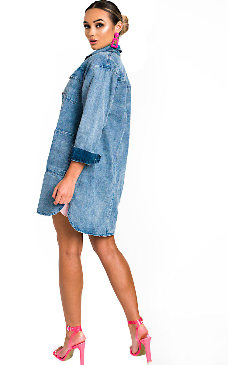 Demi Button Up Oversized Denim Dress Thumbnail Demi Button Up Oversized Denim Dress Thumbnail