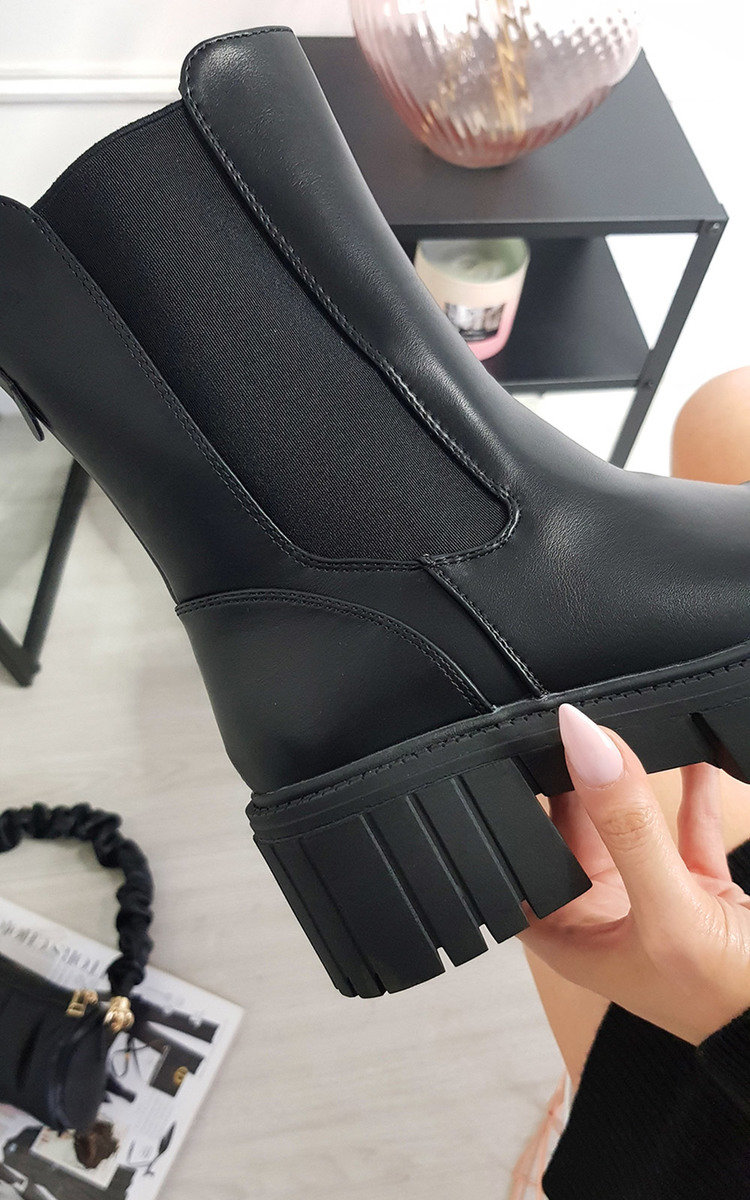 Demi Faux Leather Zip Up Ankle Boot Thumbnail