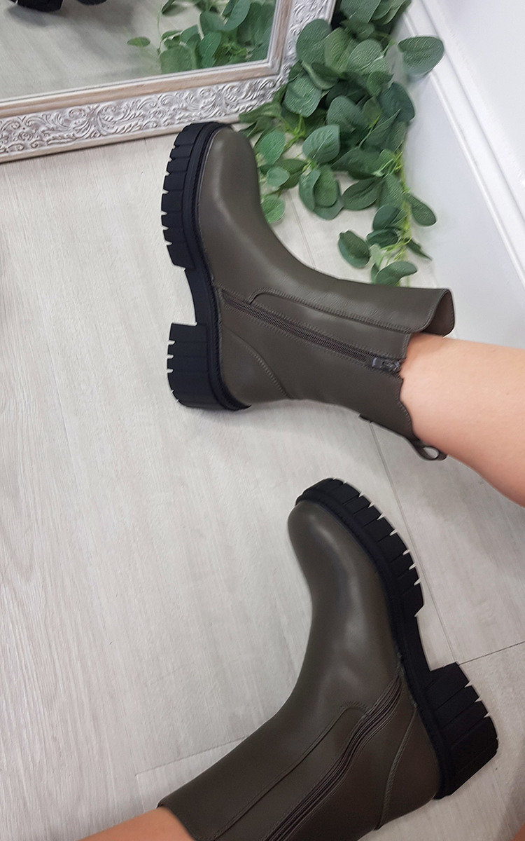 Demi Faux Leather Zip Up Ankle Boot Demi Faux Leather Zip Up Ankle Boot