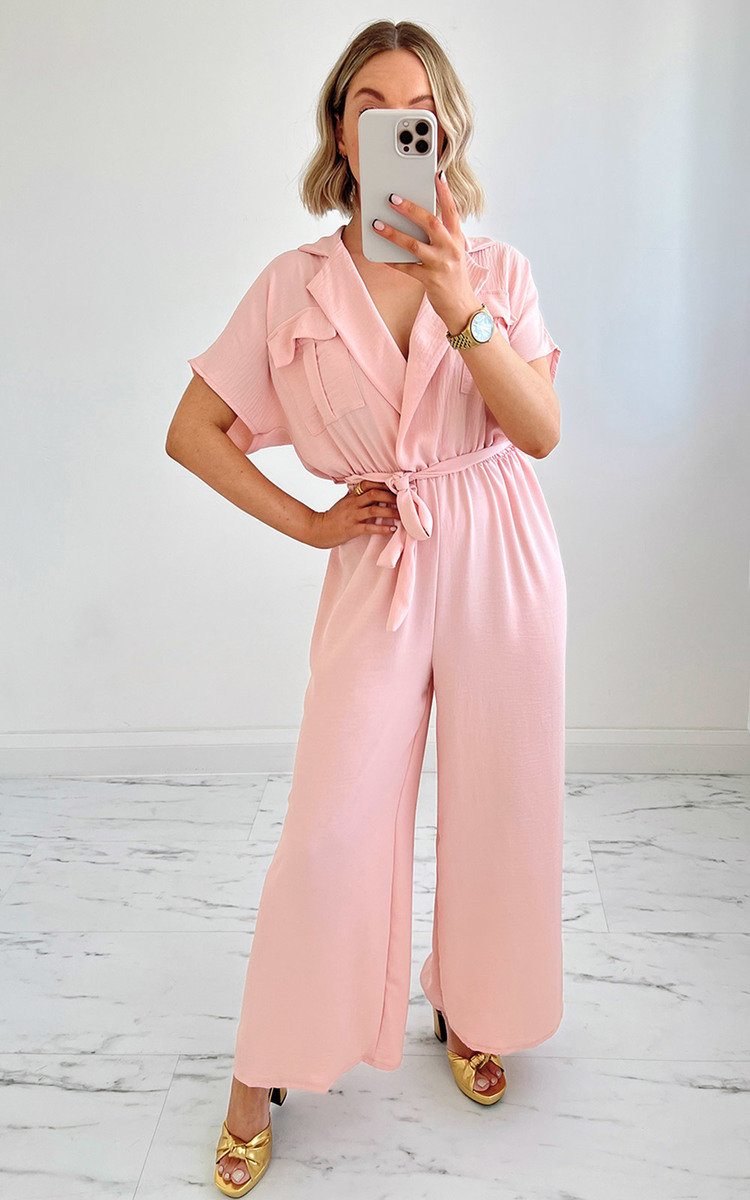 Cindy Tie Waist Jumpsuit Thumbnail Cindy Tie Waist Jumpsuit Thumbnail