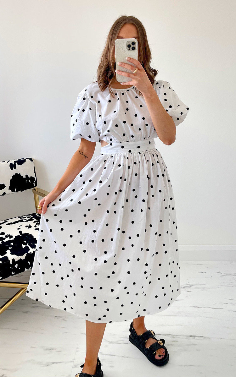 Didi Dotted Midi Dress Thumbnail