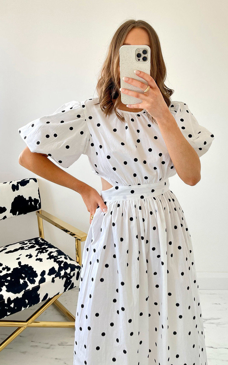 Didi Dotted Midi Dress Thumbnail